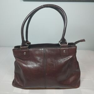 Jessica Ladies Dark Brown Leather Shoulder Bag, Medium Size